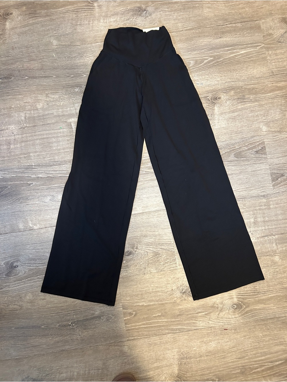 Aerie Offline Wide-Leg Black High-Waist Pants